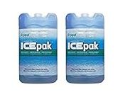 2pk - Small Reusable Slim Cooler Ice Packs (6.9 x 3.8 x 1.5 inch) for Lunch Box, Freezer, Camping, Picnic, Hunting Bag, Fishing Coolers