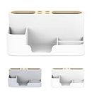 karomouj Multifunction Stationery Storage Box Desk Organizer with 6 Compartments Perfect for Office Supplies, Makeup Kit, Stationery, Mobile Holder and More! (Random Color Pack Of 1)