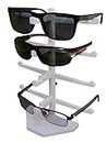 makerV Men's Spectacles stand Sunglasses Display stand Eyeglass holder Specs holder: Holds 4 Specs: White.