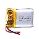 3.7V 401520 80mAh Lithium Polymer ion Battery Rechargeable Polymer Battery Pack with Two Lines