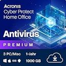 Acronis Cyber Protect Home Office 2023 | Premium | 1 TB Cloud-Speicher | 3 PC/Mac | 1 Jahr | Windows/Mac/Android/iOS | Internet Security inkl. Backup | Aktivierungscode per Email