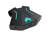 DRAGON SLAY Pro Kam Keyboard and Mouse Adapter, Wired or Wireless (2.4GHz) for Playstation 4 PS4, Xbox One, Xbox 360, Switch, PS3 with 3.5mm Headset Jack