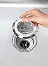 Hilosofy™ Stainless Steel Sink Strainer Kitchen Drain Basin Basket Filter Stopper Drainer/Jali (4-inch/10 cm)