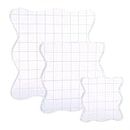 DECORA Acrylic Stamp Blocks Set,Clear Stamping Block with Grid for Scrapbooking Craft Supply,Pack of 3