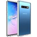 Samsung Galaxy S10 Case, LAYJOY Silicone Soft TPU Bumper and Transparent Hard PC Case [Shockproof] [Anti-Scratch] Slim Lightweight Cover/Coque for Samsung Galaxy S10 (6.1 Inches)- Clear