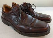 Ecco Shock Point Men's Brown Leather Dress Shoes Oxfords 40 