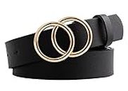 AXXTITUDE Women/Ladies artificial Leather Black Belt for jeans/Dress for casual, Party, formal wear