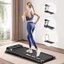 BLACK LORD Treadmill Electric Walking Pad Under Desk 3.2HP Fitness Equipment, Jogging Running Exercise Workout Machine with Bluetooth Remote Control, Cardio Trainer for Home Gym Office, MS2 Black