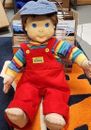 1985 MY BUDDY PlaySkool Doll Brown Hair Blue Eyes 22 Inches Tall With Hat