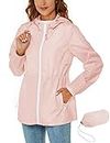 Avoogue Stylish Raincoat Women Nice Sportswear Trendy Rain Jacket Pink XL