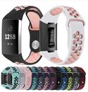 Für Fitbit Charge 3 4 Armband Ersatzband Nylon Silikon Sport Watch Fitness NEU