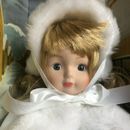 White Christmas Santa's Favorite Genuine Porcelain doll 1990 NRFB Adorable!