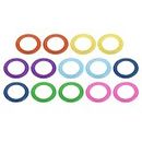 PATIKIL Flying Rings, 14Pcs PP Plastic Flying Discs for Sports Outdoor Playing Game Beach Pool Camping Activities, 7 Color