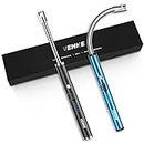 VEHHE Candle Lighter, 2 Pack Rechargeable Electric Lighter with LED Battery Display Safety Switch, Flexible Neck USB Lighter for Candles Camping Grill Gas Stoves Cooking (Black and Blue)