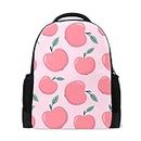 Backpack Unisex Bag for Boys Girls Teen Schoolbag Classic Fashion Packet Computer Laptop Travel Bag for Men and Women,16 × 6 x 11 IN / Pink Apple