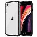 JETech Case for iPhone SE 3/2 (2022/2020 Edition), iPhone 8 and iPhone 7, 4.7-Inch, Shockproof Bumper Cover, Anti-Scratch Clear Back (Black)