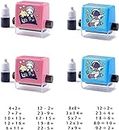 LIMBANI BROTHERS™ (Division (÷)) Stamps for Kids,Roller Design Teaching Stamp,Math Stamps Practice Tools (Stamp + Ink Bottle) (Division (÷)) 1 pcs Only