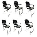 KITHANIA Chair Executive Special Office Chair Visitor Study Chair for Students Adults with arm Rest with Steel Frame and Cushion seat Back (6PC)