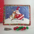 NEW Mud Pie ‘Raise A Little Cane’ Christmas Tray/Plate 6” x 8” with Cheese Knife