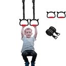 FREHOMEE 4.92ft Red Gymnastic Rings,Both for Adults and Kids,Support 440lb,Home Fitness Equipment for Children, Kid's Indoor Pull-up Bar for Stretching and Height Increase