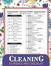 Cleaning Schedule And Checklist: Cleaning To-Do List with Daily, Weekly, and Monthly Tasks Covering All Areas of the Home - Household Cleaning