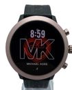 Reloj inteligente de silicona negro y rosa Michael Kors Access MKGO para mujer MKT5111
