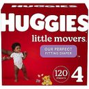 Huggies Little Movers Baby Disposable Diapers - Size 4 -120ct
