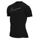 Nike M NP DF Tight Top SS T-Shirt, Mens, Black/White