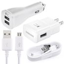 OEM Samsung Galaxy S7 S6 Edge Note 5 Fast Charging USB Car & Wall Charger +Cable