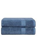 Trends Alley ECLAT Bath Towels Set (Pack of 2) | 70x140cm | 100% Combed Cotton (500 GSM) | Super-Soft & Absorbent | Rapid-Drying Durability | Earth-Friendly