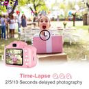 Kinder Digitalkamera 1080p mit kostenloser 32GB SD-Karte Mini Videorecorder pink #80