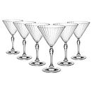 Bormioli Rocco America '20s Martini Glasses - Vintage Art Deco Espresso Cocktail Stemware - 250ml - Pack of 6