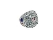 Discount Sports Rings HOME PLATE FINALIST RING — WHITE BODY, PRISMATIC STONES WHITE PAINT Premium Softball Baseball Ring/Player/Team Awards/Tournament Ring (12)