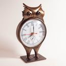Pier 1 Imports Owl Clock Metal Discontinued Bronze As Is