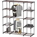SimpleHouseware Wardrobe Portable Standing Shelf Units for Closet Clothes, Bronze