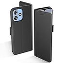 Aiziki For ZTE Blade A73 4G Case Wallet Premium Leather Flip Case with Card Slots Magnetic Closure Kickstand Shockproof Protective Compatible with ZTE Blade A73 4G Phone Case-Black