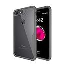 mobbysol Keziwu Autofocus Series Silicone Protective Shell Transparent Hard Back with Soft Bumper Cushion Case for iPhone 5/S/SE (Black)