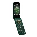 Nokia 2660 - Telefono Cellulare 4G Dual Sim, Display 2.8", Tasti Grandi, Tasto SOS, Fotocamera, Bluetooth, Radio FM Wireless e lettore mp3, Ampia batteria, Verde, Italia