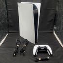 Consola digital blanca Sony PlayStation 5 PS5 paquete 1 controlador con cables probados