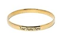 The Amritsar Store CUSTOMIZED Brass Kada for Men (Laser Marked with Custom Message)