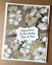 Wedding Congratulations Card Handmade with Personalized Names and Verse Inside