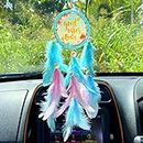 Rooh Dream Catcher ~ Good Vibes Car Hanging ~ Handmade Mandala Hangings for Positivity (Can be Used as Home Décor Accents, Wall Hangings Windchime)