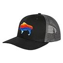HDE Trucker Hat - Performance Outdoor Snapback Adventure Hats for Men, Badlands Bison, One Size