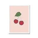 HLSHOE Skandinavische Cartoon Obst Tier Blume Plakat kinderwaren wandkunst Bilder minimalistisch Kind Zimmer küche wohnkultur leinwand malerei (Color : 4, Size : 30x40cm No Frame)