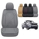 GXT Car Seat Cover Front Seats Cover with Waterproof Leather, Automotive Seat Cushion for Pickup Truck Fit for Select 2009 - 2022 Ford F-150 Models and 2017 - 2022 F250 F350 F450 Models (Grey)