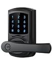 HIDALIFE Keyless Entry Door Lock, Keypad Door Lock with Handle, Electronic Door Lock, Touchscreen, Auto-Locking, Anti-peep Password, Easy to Install for Front Door, Home, Office, Matte Black