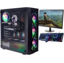 Schnelles Gaming PC Computer SET Monitor Quad Core i5 16GB 1TB Win 10 2GB GT710
