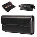 Case Cover Holster Premium Leather Belt Clip Phone Holster Compatible with iPhone 14 Plus,14 13 12 Pro Max,Phone Carry Case Belt Loop with Clip Pouch Compatible with Galaxy S23/S22/S21/S20 Ultra Compa