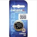 Renata cr 2430 Coin Cell Battery (1 pc Blister Pack)