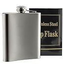 Flipco Jack Daniel's Design Embossed 8 Oz (230 Ml) Stainless Steel Hip Flask Alcoholic Beverage Holder